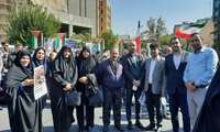 حضور همکاران بیمارستان پانزده خرداد در اعلام حمایت، همدلی و همبستگی  با مردم مظلوم غزه